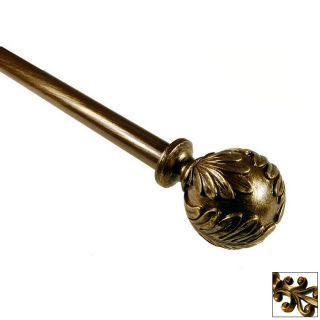 BCL Drapery 86 in to 120 in Antique Gold Metal Single Curtain Rod