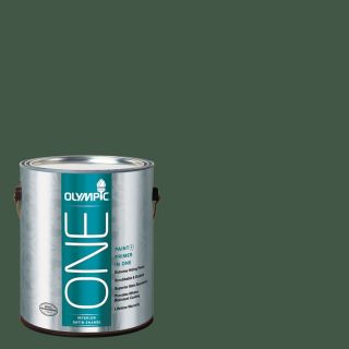 Olympic One 114 fl oz Interior Satin Royal Hunter Green Latex Base Paint and Primer in One with Mildew Resistant Finish