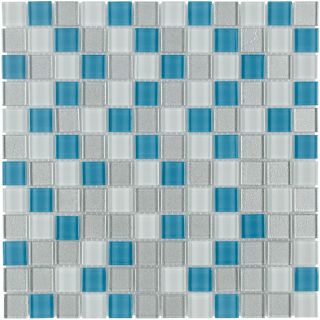 Elida Ceramica Winter Glass Mosaic Square Indoor/Outdoor Wall Tile (Common 12 in x 12 in; Actual 11.75 in x 11.75 in)