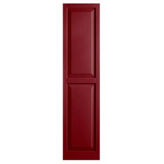 Alpha 2 Pack Cranberry Raised Panel Vinyl Exterior Shutters (Common 71 in x 15 in; Actual 70.25 in x 14.75 in)