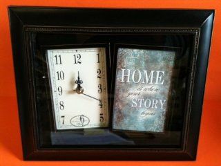 Cottage Garden "Home Is Where Your Story Begins" Frame & Clock   Wall Clocks