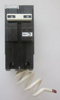 Generel Electric ge double pole 60 amp gfci gfi circuit breaker(a cutler hammer gfi does not fit and cannot be used in ge panel)    