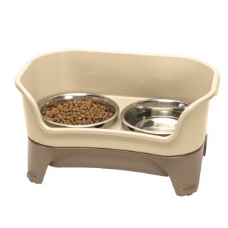 Neater Pet Brands Cappuccino Combination Double Basin Dog Bowl