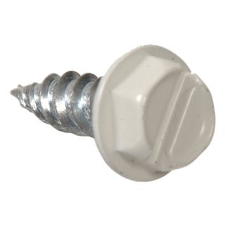 The Hillman Group 376 Count #7 x 0.5 in White Self Drilling Interior/Exterior Sheet Metal Screws