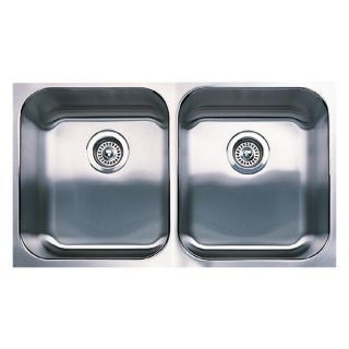 BLANCO Spex Plus 18 Gauge Double Basin Undermount Stainless Steel Kitchen Sink