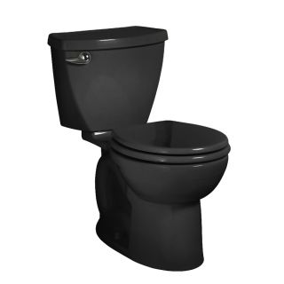 American Standard Cadet 3 Black 1.28 GPF (4.85 LPF) 12 in Rough In WaterSense Round 2 Piece Standard Height Toilet