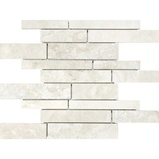 Ivory Travertine Premium Natural Stone Mosaic Wall Tile (Common 12 in x 12 in; Actual 12 in x 12 in)