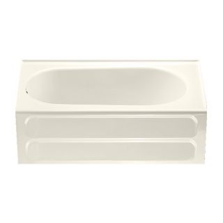 American Standard Standard 60 in L x 32 in W x 19.75 in H Linen Acrylic Rectangular Skirted Bathtub with Left Hand Drain