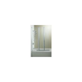 KOHLER 49.1875 in W x 61 in H Silver Frameless Bathtub Door