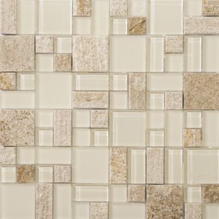 Emser Lucente Servolo Glass Mosaic Versailles Wall Tile (Common 12 in x 12 in; Actual 12.67 in x 12.68 in)
