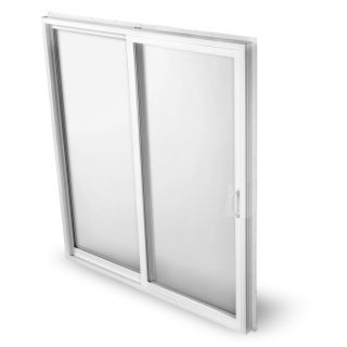 BetterBilt 570 Series 60 in Clear Glass Aluminum Sliding Patio Door with Screen