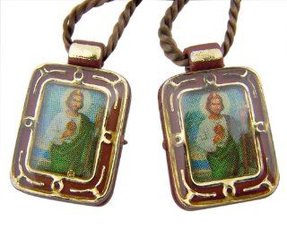 Religious Catholic Gift Saint St Jude the Apostle Patron of Lost Causes Cord Scapular Necklace Jewelry