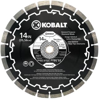 Kobalt 14 in Wet or Dry Segmented Circular Saw Blade