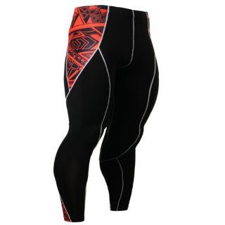 Fixgear Mens Womens Tights Compression Spandex Skin Base layer Pants Black S ~ 2XL  Running Compression Tights  Sports & Outdoors