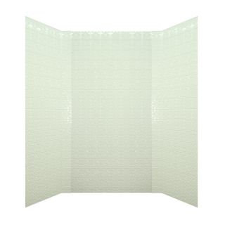 MirroFlex Savannah 5 ft W x 3 ft 4 in D x 8 ft H White Fiberglass/Plastic Composite Bathtub Wall Surround