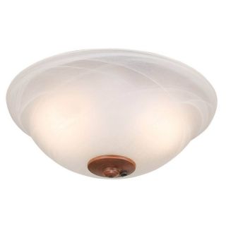 Harbor Breeze 2 Light Swirled Marble Ceiling Fan Light Kit with Bowl Glass