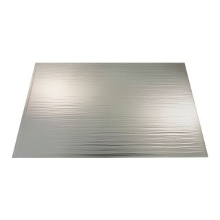 Fasade 24 1/2 in Chrome Thermoplastic Multipurpose (Kitchen, Bath or Bar) Backsplash