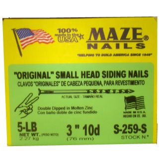 Maze Nails 490 Count 11 Gauge 3 in Hot Dipped Galvanized Fiber Cement Siding Nails