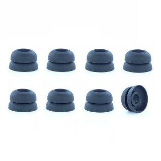 4 Pair, Small Bi Level Earphone Cushions   Black   Earphones Plus Brand Replacement Earbuds / Cushions (See Fit Information in Details Below) Electronics