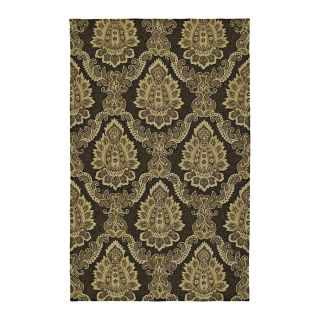 Style Selections Home and Porch 24 in x 36 in Rectangular Tan Floral Accent Rug