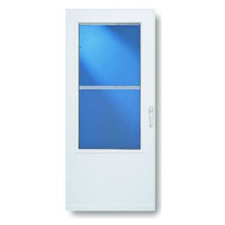 LARSON White Highland Mid View Tempered Glass Storm Door (Common 81 in x 30 in; Actual 81.13 in x 31.56 in)