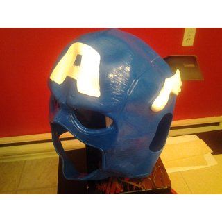 Disguise Men's Marvel Captain America Full Mask, Blue, One Size Clothing