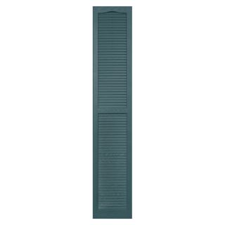 Vantage 2 Pack Wedgewood Blue Louvered Vinyl Exterior Shutters (Common 80 in x 14 in; Actual 79.625 in x 13.875 in)