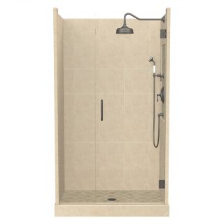 American Bath Factory Panel 86 in H x 36 in W x 48 in L Medium Fiberglass and Plastic Wall Alcove Shower Kit
