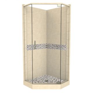 American Bath Factory Java 86 in H x 36 in W x 42 in L Medium with Java Accent Neo Angle Corner Shower Kit