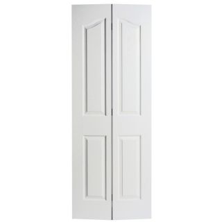 ReliaBilt 30 in x 80 3/4 in 4 Panel Arch Top Hollow Core Textured Molded Composite Interior Bifold Closet Door