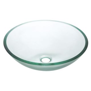 Avanity Clear Tempered Glass Drop In Round Bathroom Sink