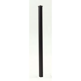 Gilpin Black Steel Flat Cap Fence Post (Common 96 in; Actual 96 in)