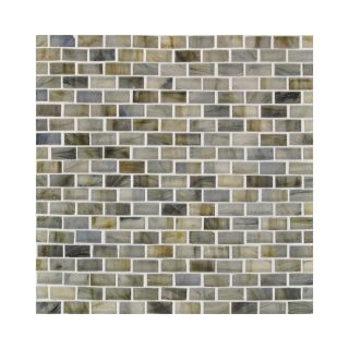 American Olean Visionaire Whispering Stream Glass Mosaic Subway Indoor/Outdoor Wall Tile (Common 13 in x 13 in; Actual 12.87 in x 12.87 in)