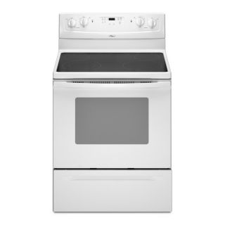 Whirlpool Smooth Surface Freestanding 4.8 cu ft Self Cleaning Electric Range (White) (Common 30 in; Actual 29.875 in)