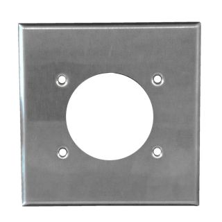 Utilitech 1 Gang Stainless Steel Standard Single Receptacle Stainless Steel Wall Plate