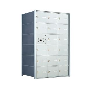Florence 26 in x 19 in Metal Silver Lockable Cluster Mailbox