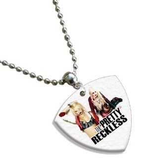 Pretty Reckless Chain / Necklace Bass Guitar Pick Both Sides Printed Musical Instruments
