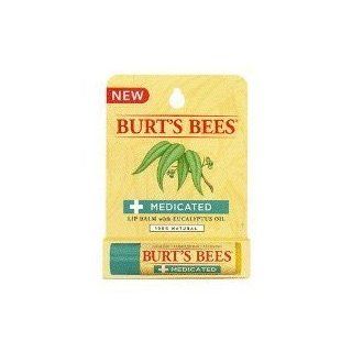 Burt's Bees Medicated Lip Balm with Eucalyptus Oil PACK OF 6 Health & Personal Care