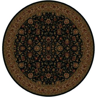 Shaw Living Palace Kashan 7 ft 7 in x 7 ft 7 in Round Black Transitional Area Rug