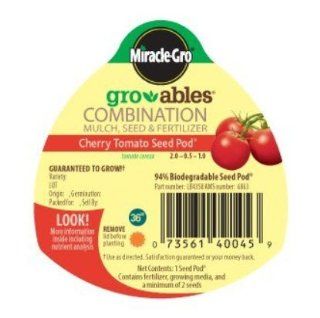 Miracle Gro Gro ables Cherry Tomato Seed Pod Combination (Mulch, Seed & Fertilizer) Pack of 3 (NOT for sale in CA)  Patio, Lawn & Garden