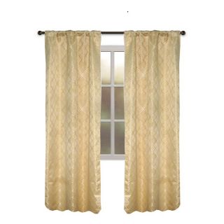 allen + roth Bannerton 84 in L Solid Gold Thermal Rod Pocket Curtain Panel