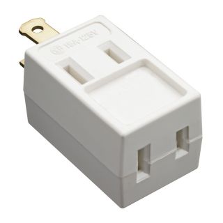Pass & Seymour/Legrand Single to Triple White 2 Wire Cube Adapter