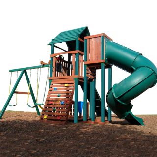 Swing N Slide Soaring Summerville Twist Residential Wood Playset with Swings