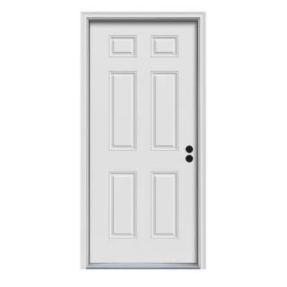 ReliaBilt 6 Panel Prehung Inswing Steel Entry Door Prehung (Common 80 in x 32 in; Actual 81.75 in x 33.5 in)