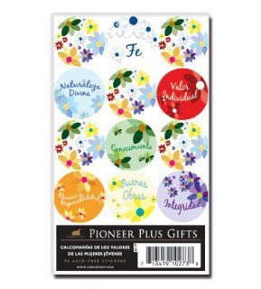 Spanish Stickers, LDS Stickers, Young Women Values, Flowers  This Design Is in Spanish. Each Package Contains 72 Coordinating Stickers  Great for Scrap booking, Card Making and Designing, and Other Craft Projects  Primary, Young Women, Young Men, Relief So