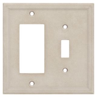 Somerset Collection 2 Gang Sand Combination Cast Stone Wall Plate