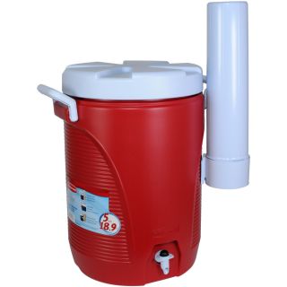 Rubbermaid 5 Gallon Red Poly Beverage Dispenser
