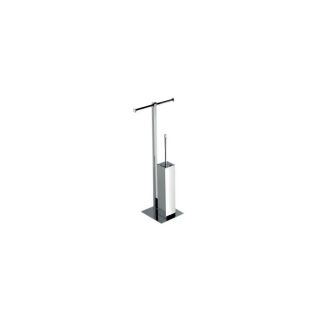 WS Bath Collections Metric Polished Chrome Freestanding Floor Toilet Paper Holder