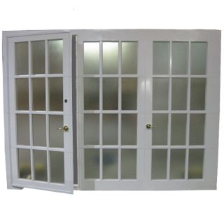FrenchPorte Madeleine Series 8 ft x 7 ft White Garage Door Windows