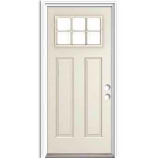 ReliaBilt 6 Lite Prehung Inswing Steel Entry Door Prehung (Common 80 in x 36 in; Actual 81 in x 37 in)